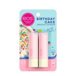 Kit EOS Smooth Lip Balm Birthday Cake - Hidratante Labial 2x4g