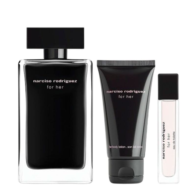 Kit Narciso Rodriguez For Her Feminino - Eau de Toilette 100ml + 10ml + Body Lotion 50ml
