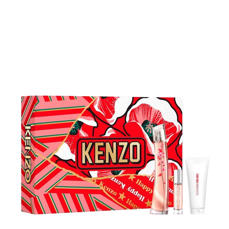 Kit Kenzo Flower Ikebana Feminino - Eau de Parfum 75ml + 10ml + Body Lotion 75ml