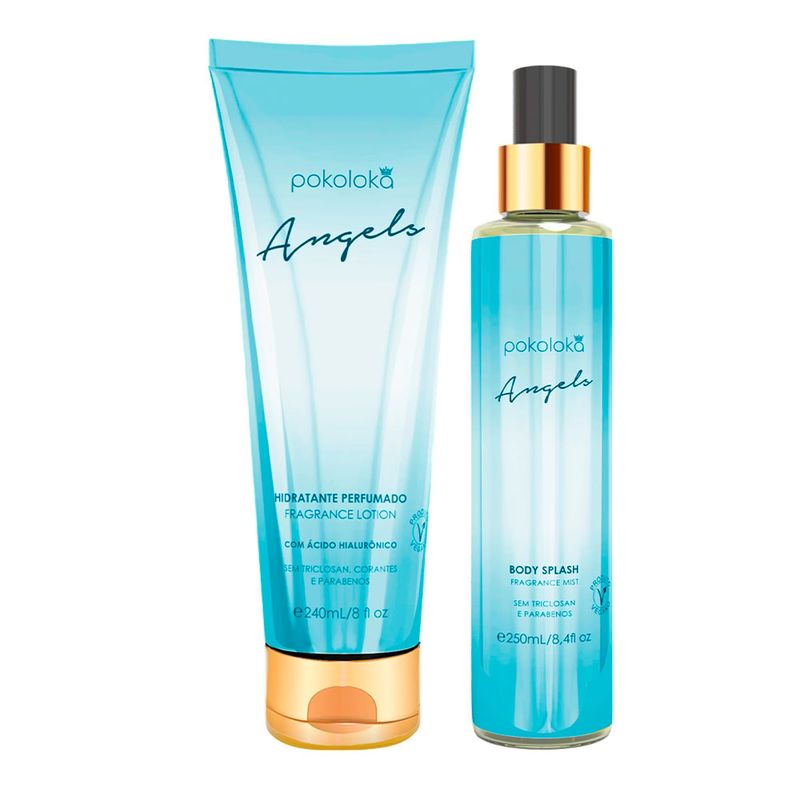 Kit Pokoloka Angels - Hidratante 240ml + Body Splash 250ml