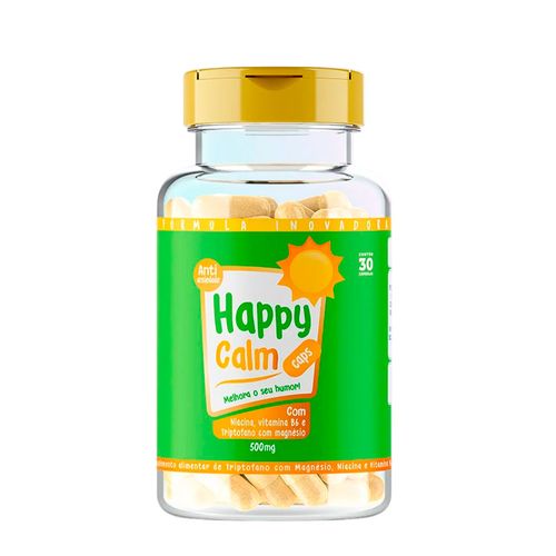 Happy Hair Calm Caps 500mg - Suplemento Alimentar 30 Cápsulas
