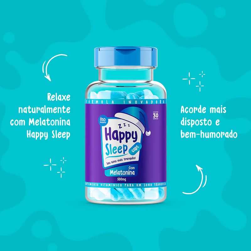 Suplemento Vitaminico Happy Hair Sleep 500mg 30 Cápsulas