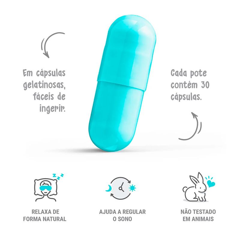Suplemento Vitaminico Happy Hair Sleep 500mg 30 Cápsulas