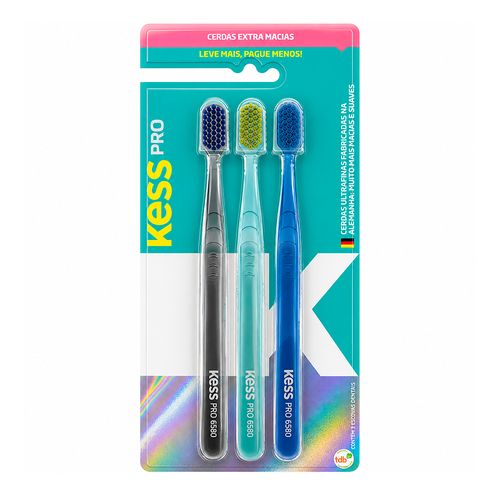 Kit Kess Pro Extra - Três Escovas Dentais