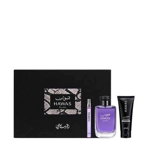 Kit Rasasi Hawas For Him Masculino - Eau de Parfum 100ml + 10ml + Shower Gel 60ml