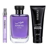 Kit Rasasi Hawas For Him Masculino - Eau de Parfum 100ml + 10ml + Shower Gel 60ml