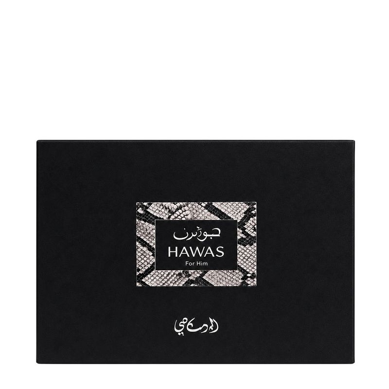 Kit Rasasi Hawas For Him Masculino - Eau de Parfum 100ml + 10ml + Shower Gel 60ml