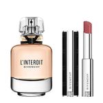 Kit Givenchy L’Interdit Feminino - Eau de Parfum 80ml + Batom Le Rouge Satin N111 2,7g
