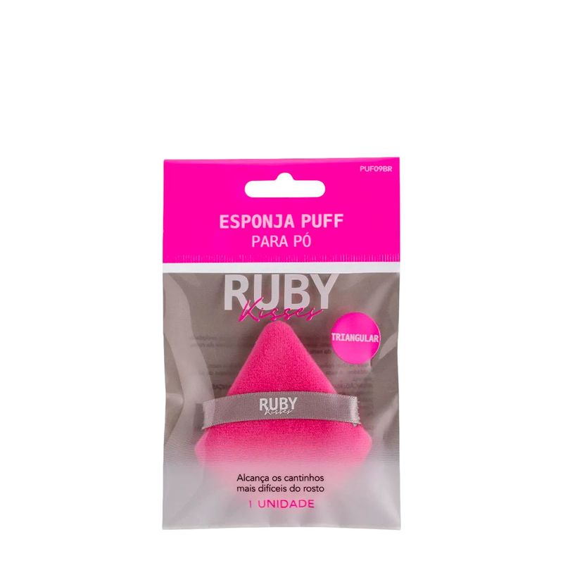 Ruby Kisses Esponja Puff para Pó Triangular - 1 Unidade