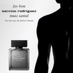 Perfume Masculino Narciso Rodriguez For Him Musc Santal Eau de Parfum Intense 100ml
