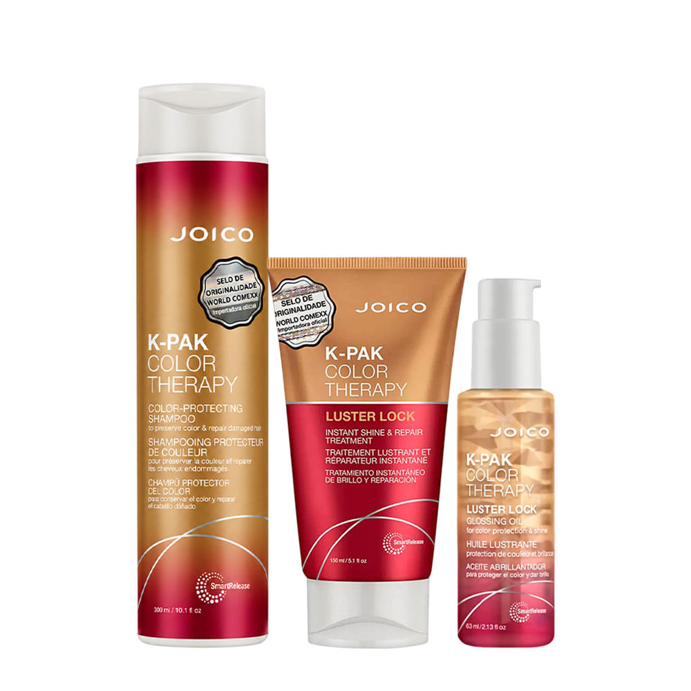 Encontraproduto.com.br - Kit Joico K Pak Color Terapy - Sh 300ml + Masc 100ml + Leavin 63ml