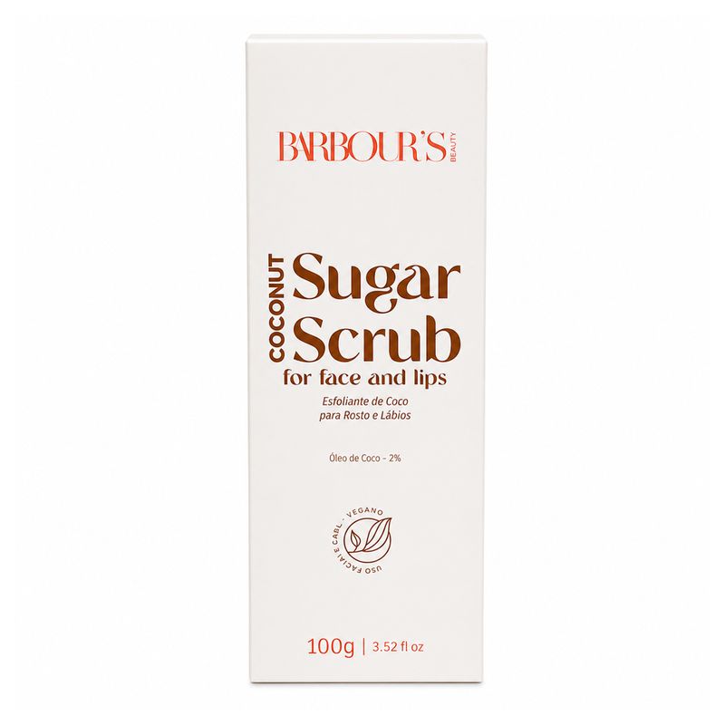 Esfoliante Facial e Labial 100g - Barbour's Beauty Coconut Sugar Scrub