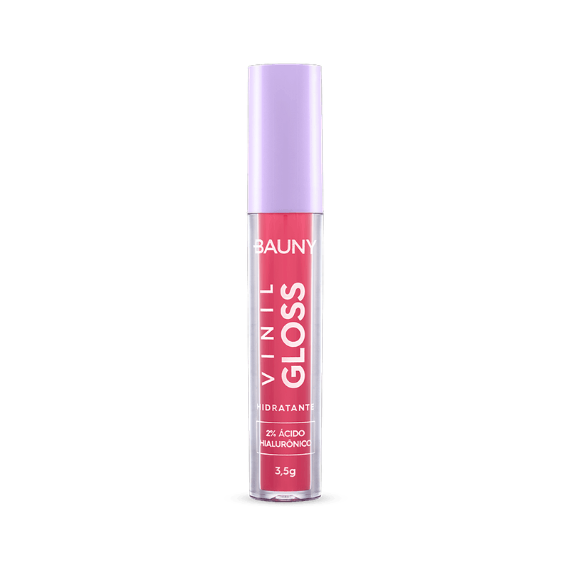 Gloss Hidratante Labial Rosa Fúcsia 3,5g - Bauny Vinil Gloss Be Crazy