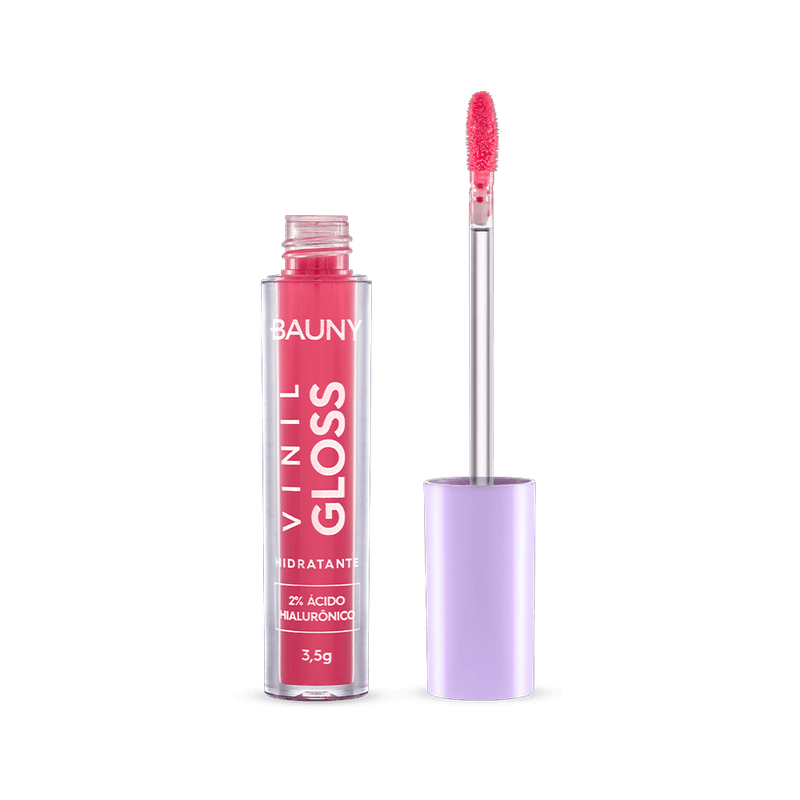 Gloss Hidratante Labial Rosa Fúcsia 3,5g - Bauny Vinil Gloss Be Crazy