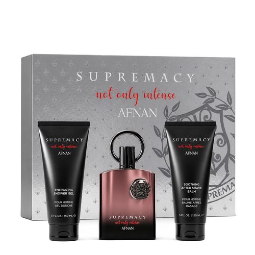 Kit Afnan Supremacy Not Only Intense Masculino - Extrait de Parfum 100ml + Pós-Barba 150ml + Gel de Banho 150ml