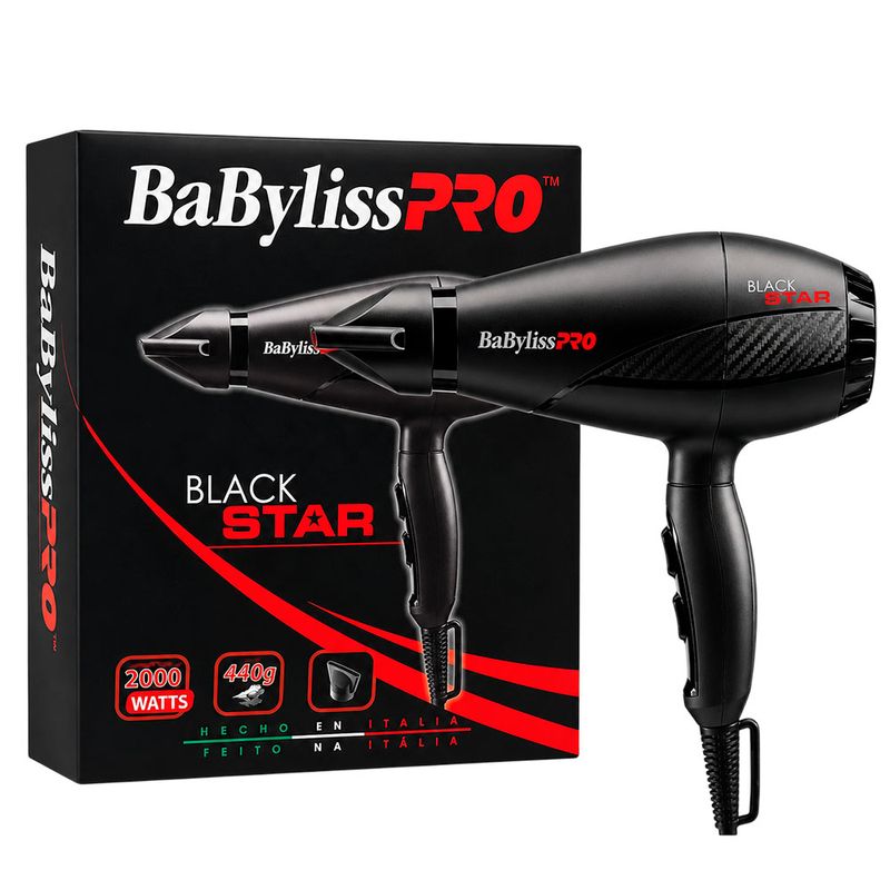 Secador de Cabelo BaBylissPRO Black Star 2000W 220V