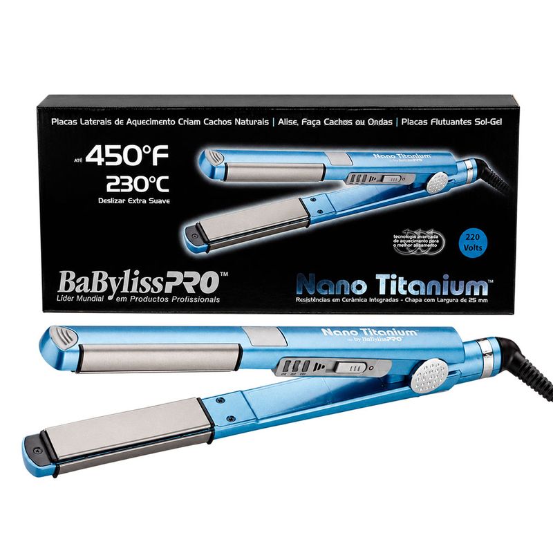 Prancha de Cabelo BaBylissPRO Nano Titanium U Styler 25mm 220V