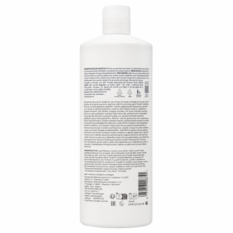 Shampoo 1L - Wella Professionals Nutricurls Micellar Curls