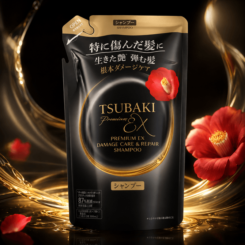 Refil de Shampoo 300ml - Tsubaki Premium EX Damage Care & Repair