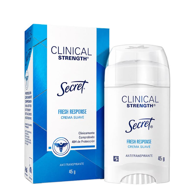 Desodorante em Creme Secret Clinical Strength Fresh Response 45g