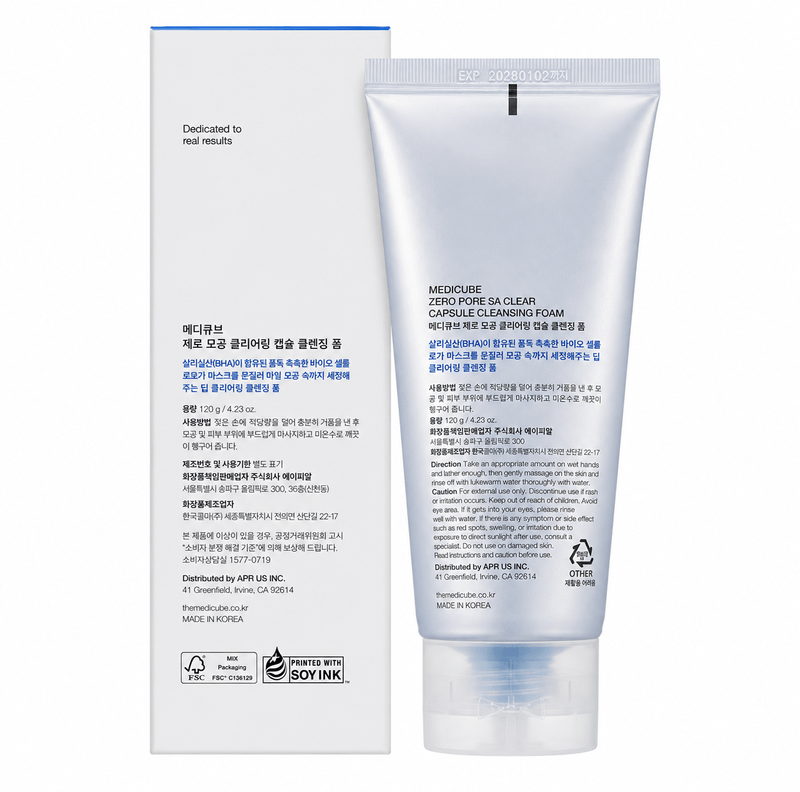 Espuma de Limpeza Facial 120g - Medicube Zero Pore SA Clear Capsule