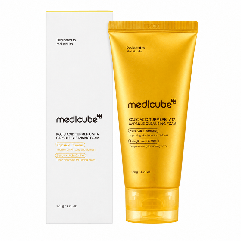 Espuma de Limpeza Facial 120g - Medicube Kojic Acid Turmeric Vita Capsule