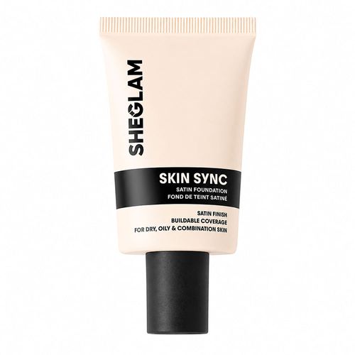SHEGLAM Skin Sync Satin Foundation - Base Facial Líquida