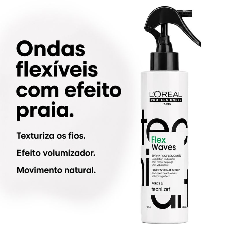 Spray Texturizador 190ml - L'Oréal Professionnel Tecni.Art Flex Waves Force 2