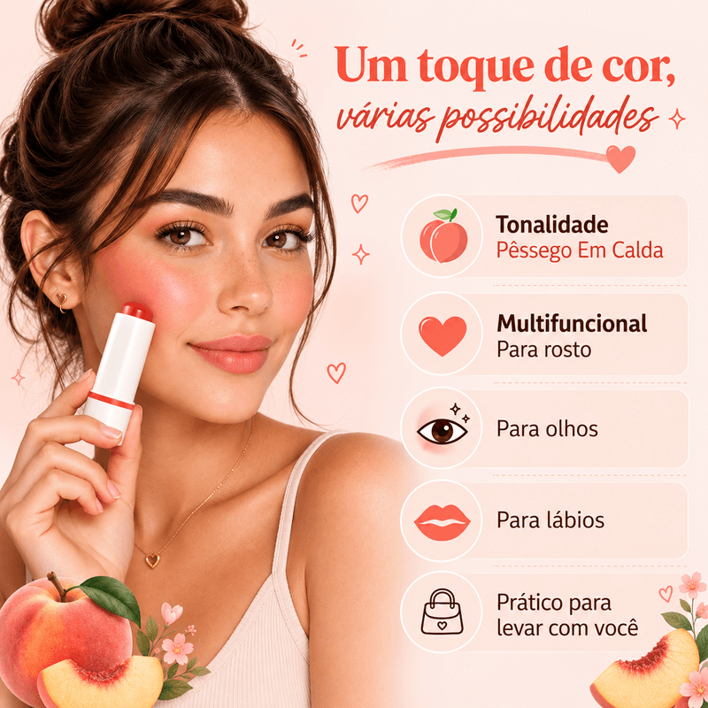 Payot Chérie Blush Stick Pêssego em Calda 30 - 6g