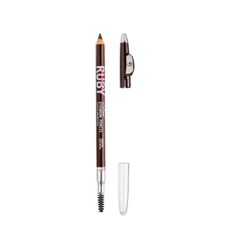Lápis para Sobrancelhas Ruby Kisses Go Brow Dark Brown 1,25g