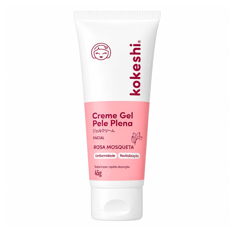 Creme Gel Facial 45g - Kokeshi Pele Plena Rosa Mosqueta