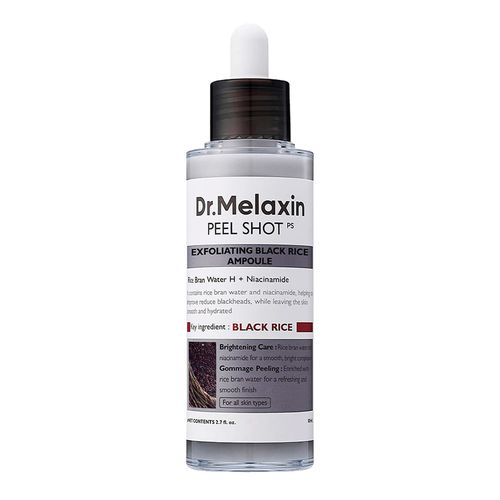 Dr. Melaxin Peel Shot Exfoliating Black Rice Ampoule - Ampola Esfoliante Facial 80ml