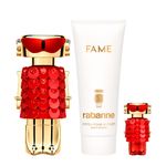 Kit Rabanne Fame In Love Feminino - Parfum Elixir 80ml + 4ml + Body Lotion 100ml