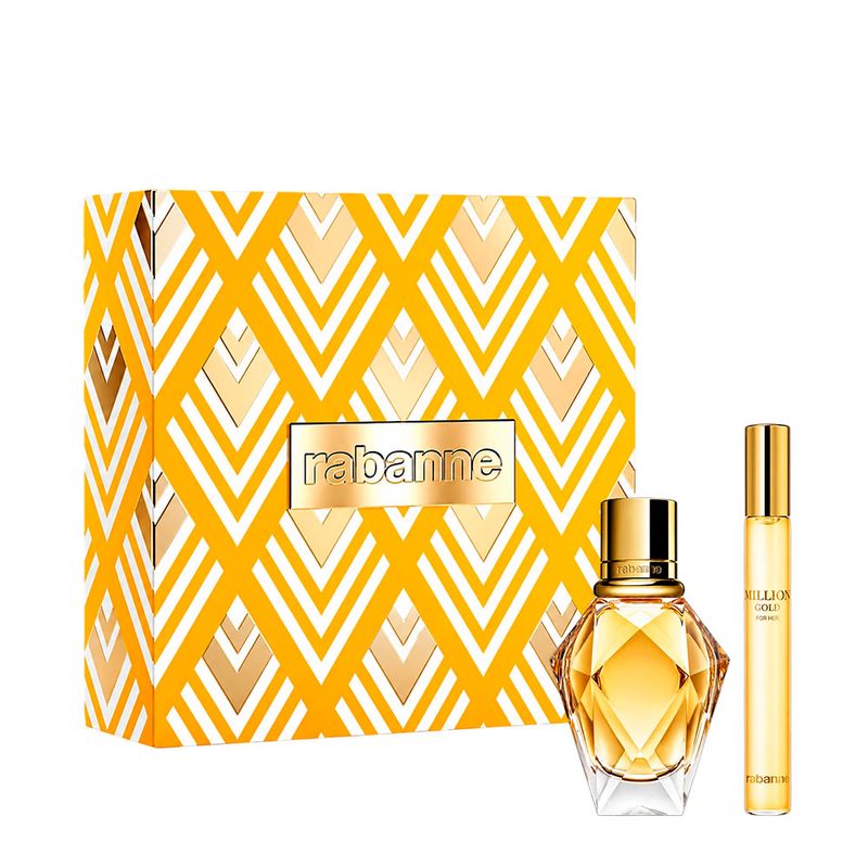 Kit Rabanne Million Gold For Her Feminino - Eau de Parfum 30ml + 10ml